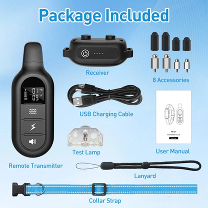 the DOG TRAINER COLLAR - Dog Training Collar with Remote 3300ft, Electric Dog Shock Collar for 3 Training Modes, Dogs E-Collar for Small/Medium/Large Dogs