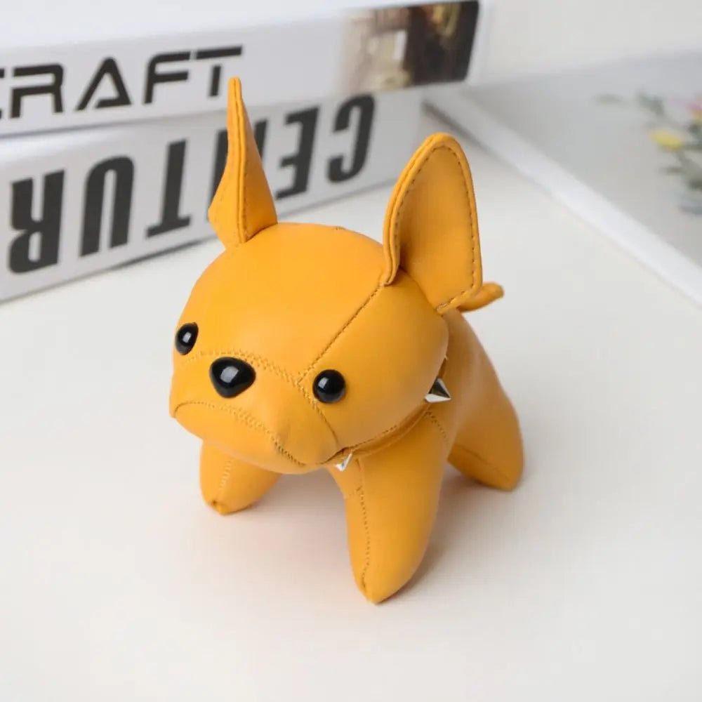 Kawaii Cute Chubby Leather Keychain French Bulldog Charm Dog Dolls Bag Hanging Exquisite Dog Pendant Friend