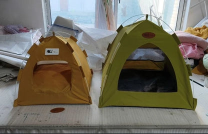 the DOG DOME TENT - Dog/Cat Tent House, Dog/Cat Bed, Cute Pet Bed, Comfortable Breathable Dual-Use for Cats/Dogs Portable