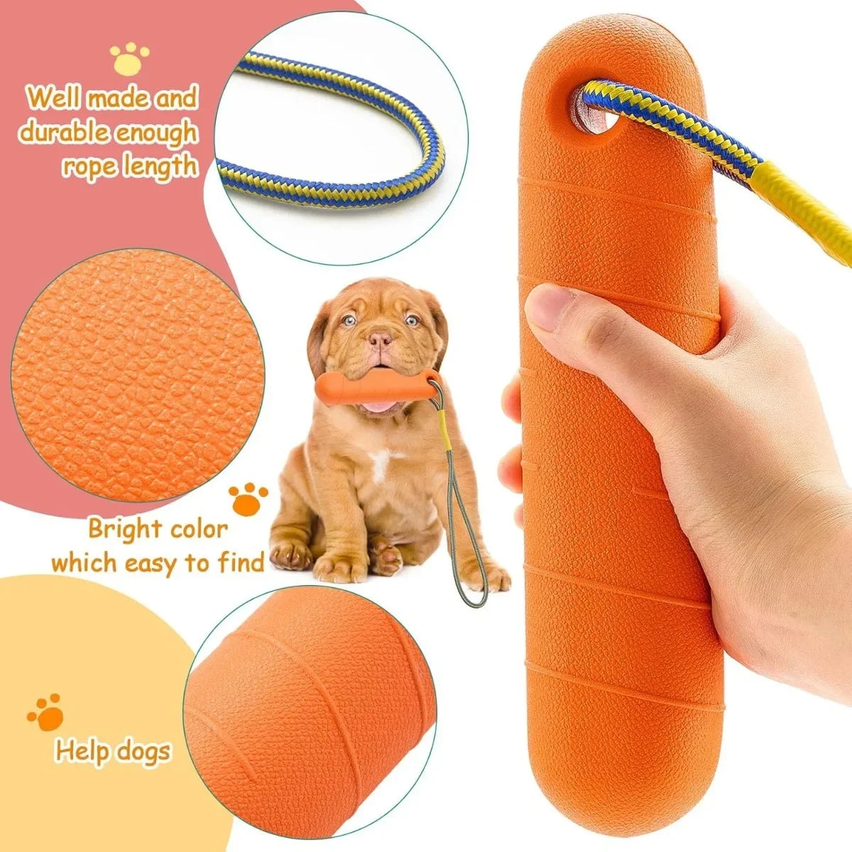 Eva Pet Supplies Dog Outdoor Training With Rope Bite Resistant Stick Floating Dog Toy Ham Stick Pet Training Stick