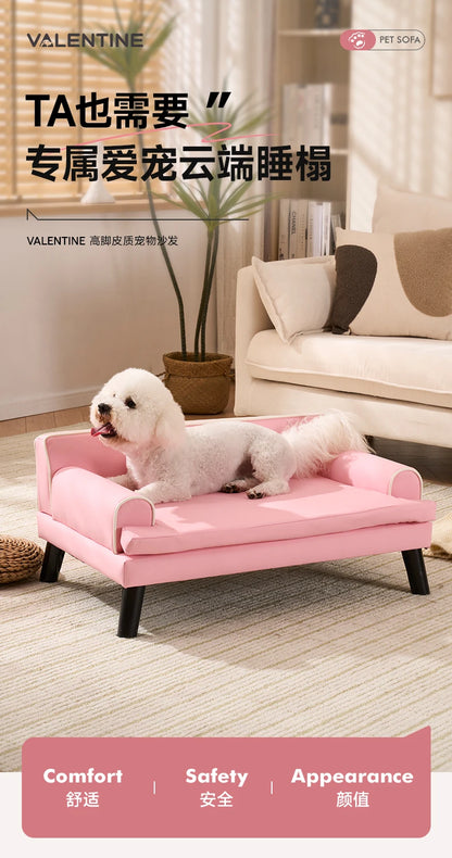 Van Lundin Pink Cute Pet Sofa Kennel Cat Nest High-end Dog Sofa Four-level Universal Removable and Washable