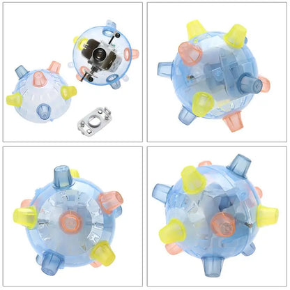 Luminous Jumping Balls Toys Flash Novelty Funny Music Dancing Balls Flashing Bouncing Ball for Dogs Chewing Pet Toys Cat Dog