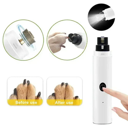 Electric Pet Nail Clipper USB Charging for Dogs Cats Portable Safe Nail Grinder for Small Medium Large Puppies  Kittens Grooming