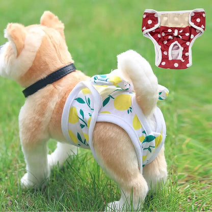 Cartoon Print Dog Diaper Physiological Pant Sanitary Puppy Shorts Underwear Small Medium Dog Cat Pants Female Dog Panties