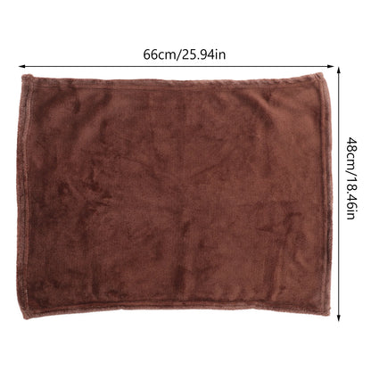 Flannel Pet Blanket Coffee Solid Color Lightweight Super Comfy Warm Elaborate Needle Stitching for Pets