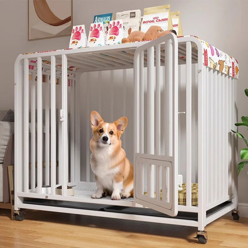Dog cage Large medium small dog bold indoor separation with toilet Corgi Teddy Golden Retriever Pet Villa