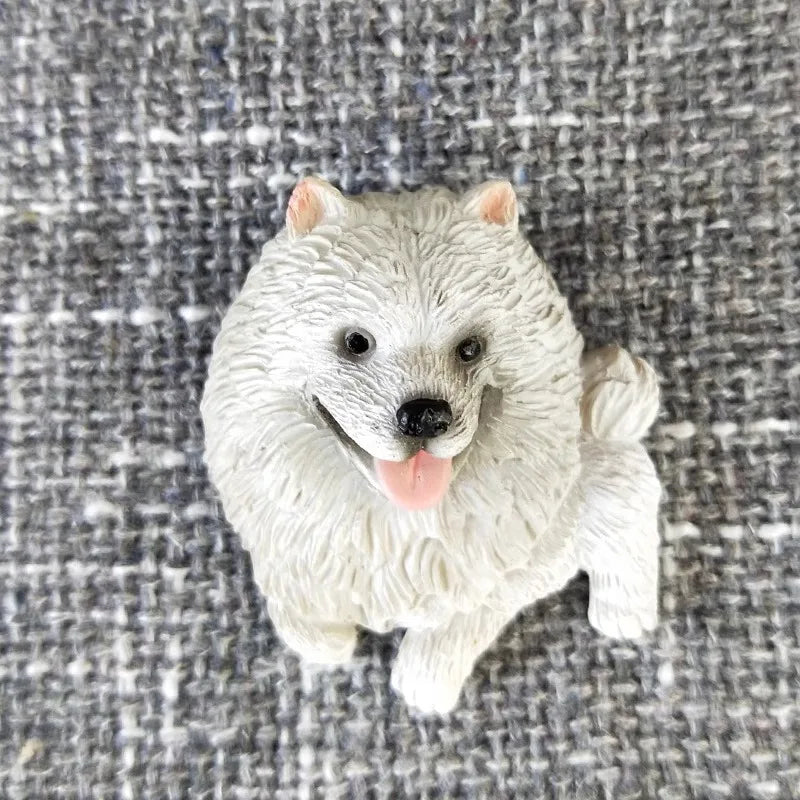 3D animal magnet refrigerator sticker simulation dog labrador Pug corgi Teddy Bichon resin Craft wall door home decoration gifts