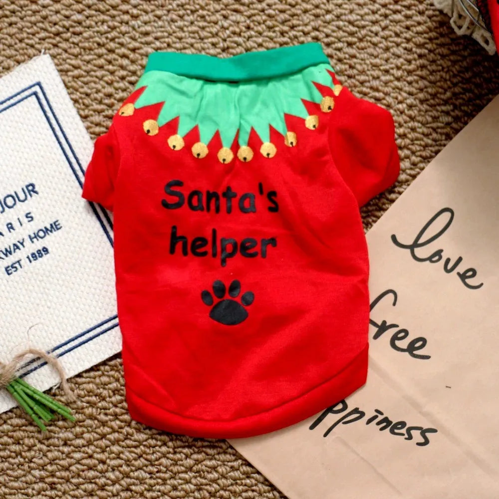 Factory direct sales of dog clothes, Christmas clothing, t-shirts, teddy bears, Pomeranians, holiday parties, pets