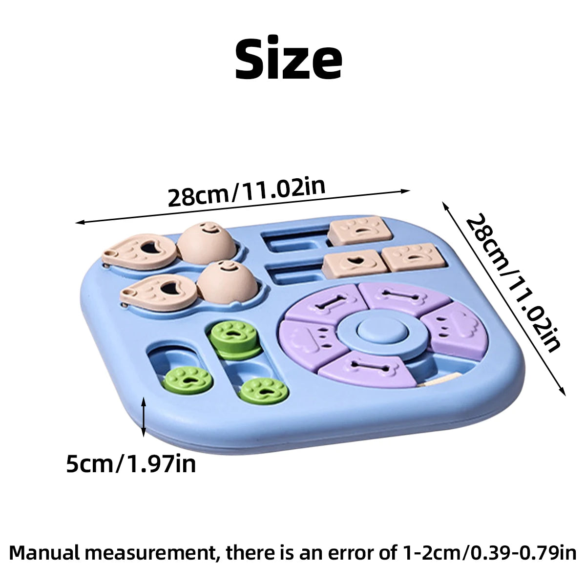 1 PC Interactive Puzzle Food Hiding Toy - Anti-choking Slow Feeder for Puppies and Adult Dogs, Multi-Function Food Dispenser