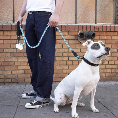 the COMFORT GRIP SAFETY LEASH - Reflective Dog Leash with Comfortable Padded Handle - Double Heavy Duty Traction Rope for Strong Dogs - Enhance Safety and Control
