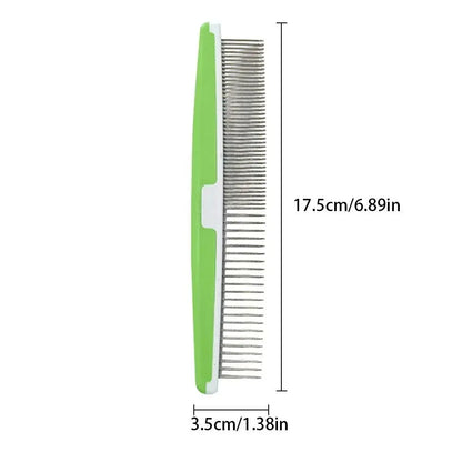 Portable Stainless Steel Pet Open Knot Comb Single Row Pet Supplies Dog Cat Pin Comb Grooming Shedding Tools Pet