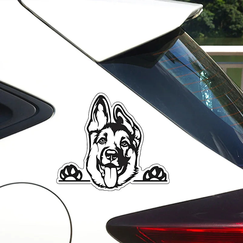 1pc German Shepherd Tongue Out Dog Breed Car Stickers For Laptop Water Bottle Phone Car Motorcycle Vehicle Bumpers Crafts Decals