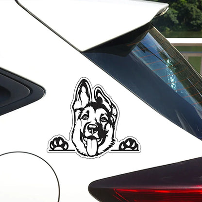 1pc German Shepherd Tongue Out Dog Breed Car Stickers For Laptop Water Bottle Phone Car Motorcycle Vehicle Bumpers Crafts Decals