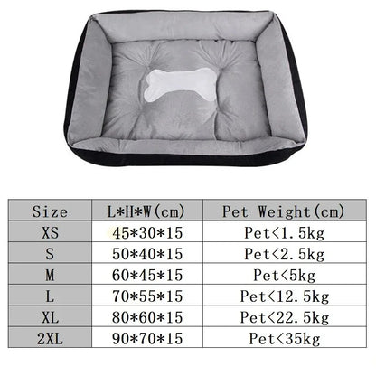 Dog Bed for Large Dog Cushion Square Breathable Non-slip Sleeping Cat Bed Winter Warm Thickened Dog Bed Soft Cat Mat Pet House