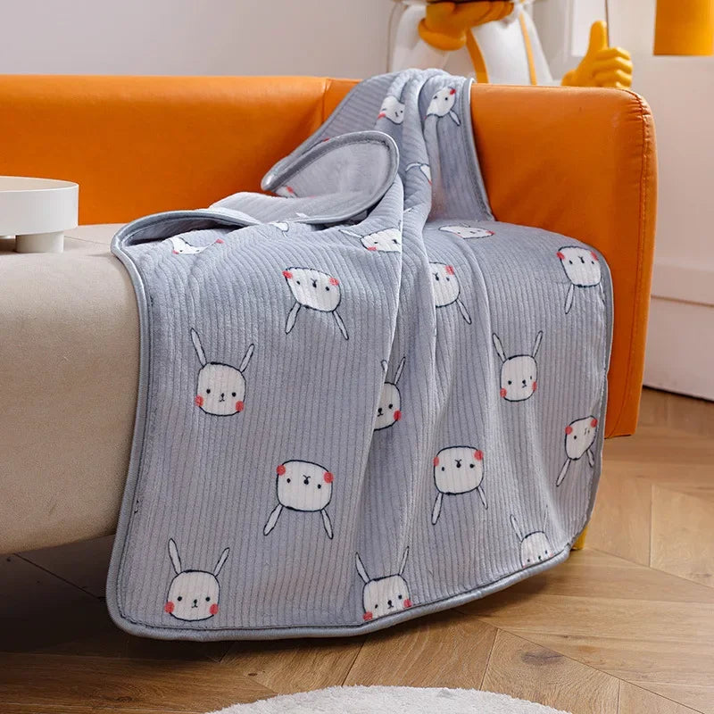 Pet Blanket Soft Flannel Dog Blanket Warm Comfortable Pet Bed Sheet Mat Cartoon Cute Cat Dog Sleeping Blanket Pet Supplies