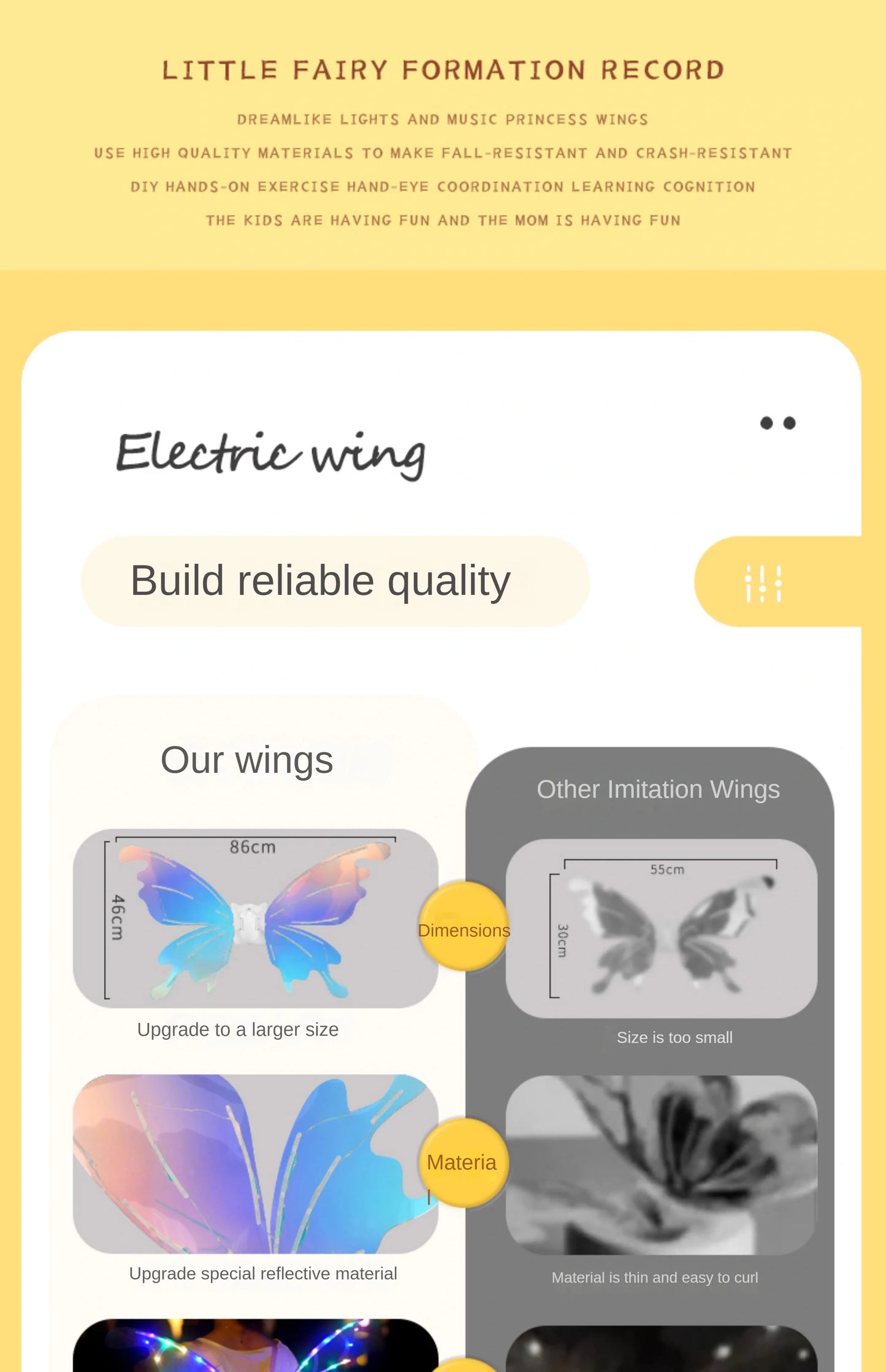 the GLOW WINGS - Dog Butterfly Wings, Pet Glowing Wings, Puppy Summer Clothes, Decorative Samoyed/Husky Medium Dogs