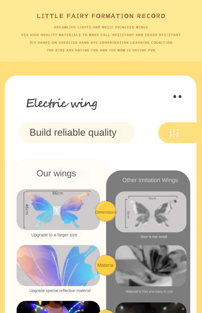 the GLOW WINGS - Dog Butterfly Wings, Pet Glowing Wings, Puppy Summer Clothes, Decorative Samoyed/Husky Medium Dogs