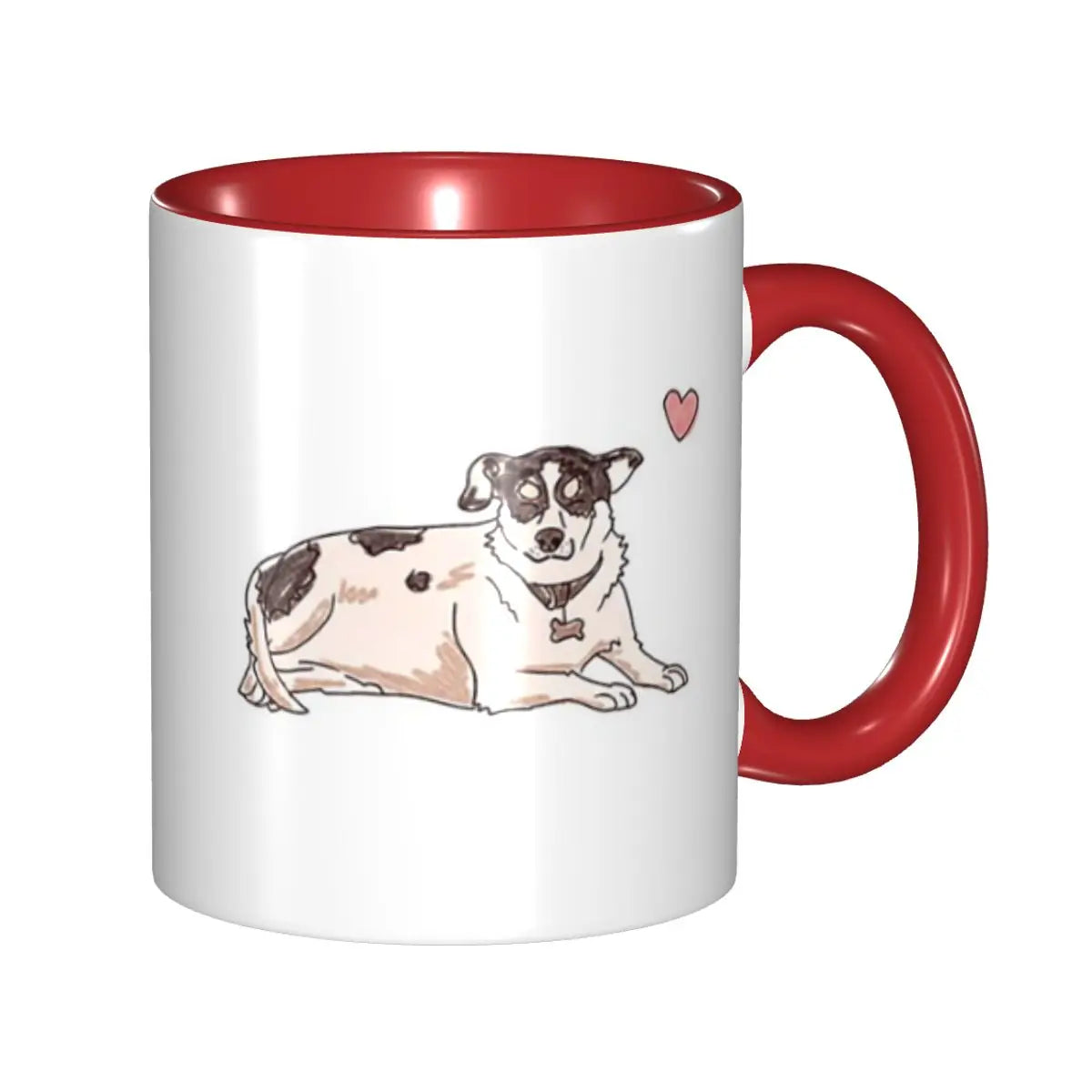 Cute Jack Russell, Sweet Simple Dog Design Mug Funny Ceramic Coffee Cups Tea Mugs Milk Cup Drinkware Gifts for Woman Man