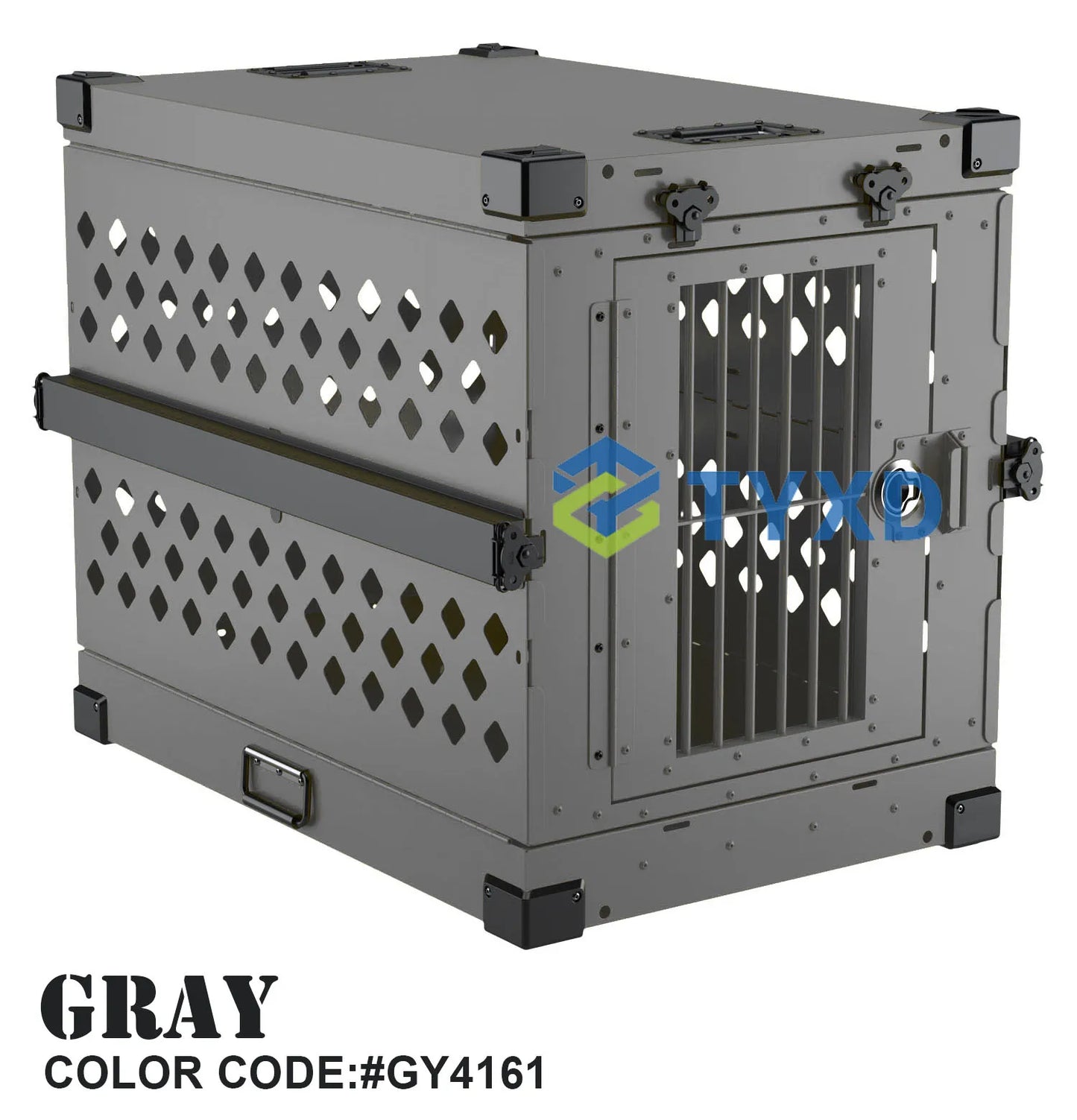 the ALUMINUM DOG CRATE - Impact Strong German Shepherd XL/Large Aluminum Collapsible Dog Travel Crate, Extra Large Folding Animal Cage