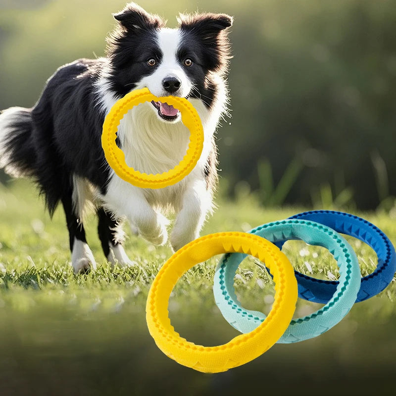 TPR Dog Toy Interactive Pet Flying Disk Training Ring Bite-Resistant Floating Toy for Dogs Aggressive Chewing Pet Toys