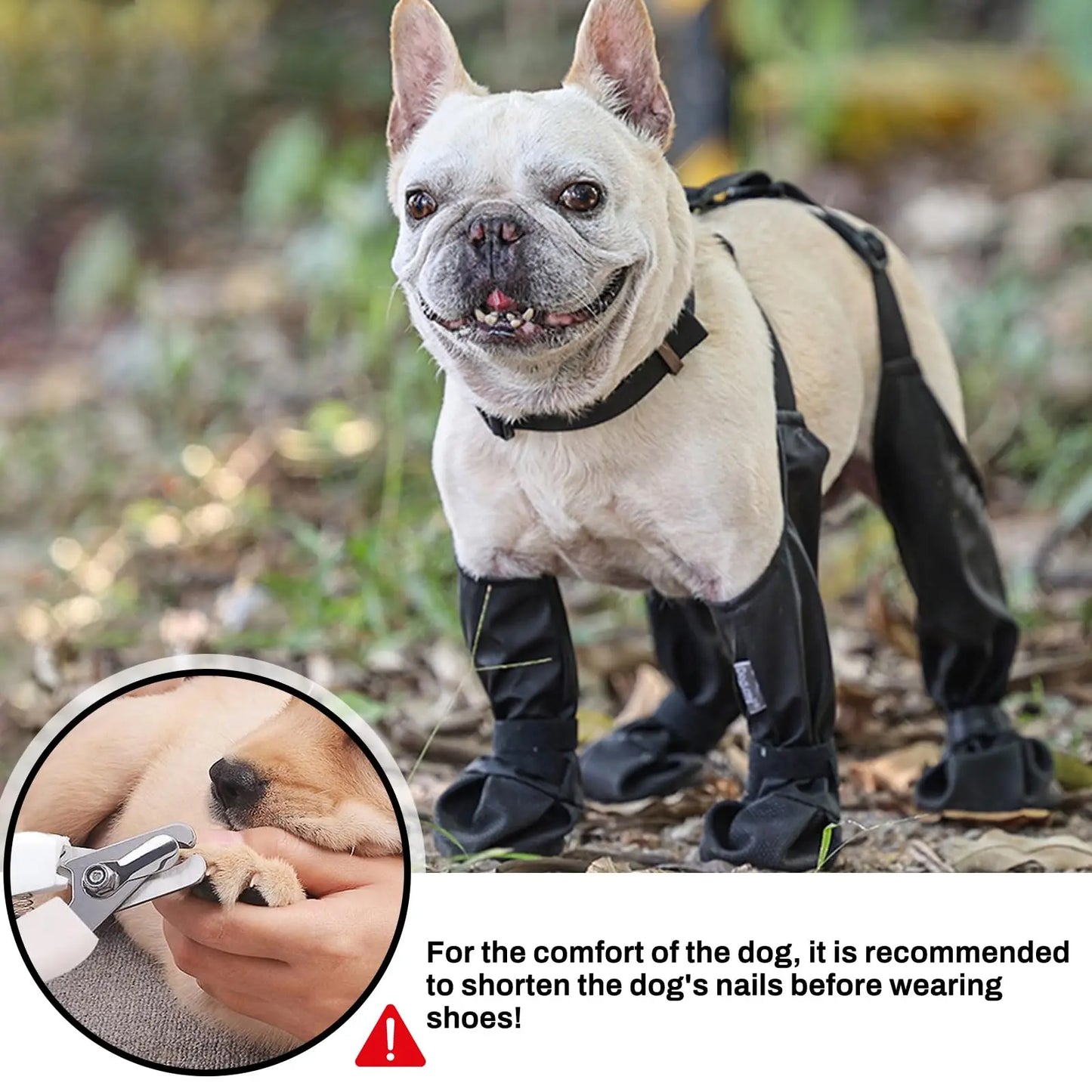 Dog Shoes Waterproof Adjustable Dog Boots Rain Day Pet Supplies Shoes For Dogs Outdoor Walking Soft French Bulldog Paws Protect