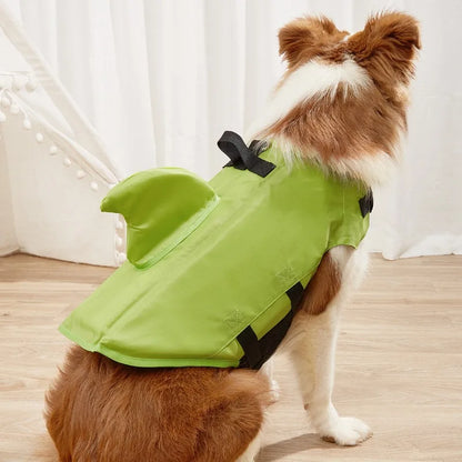 Dog Life Jacket Shark Fin Puppy Life Jacket Adjustable Dog Swimming Safety Jacket with Handle Dog Surfing Vest