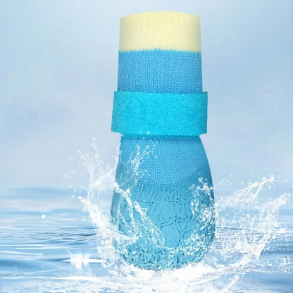 the SOFT SOLE DOG - 4PCS/Set Soft Sole Dog Waterproof Socks, Breathable Anti-Dirty Pet Foot Cover, Wear Resistant Adjustable Dog Non-Slip Shoes