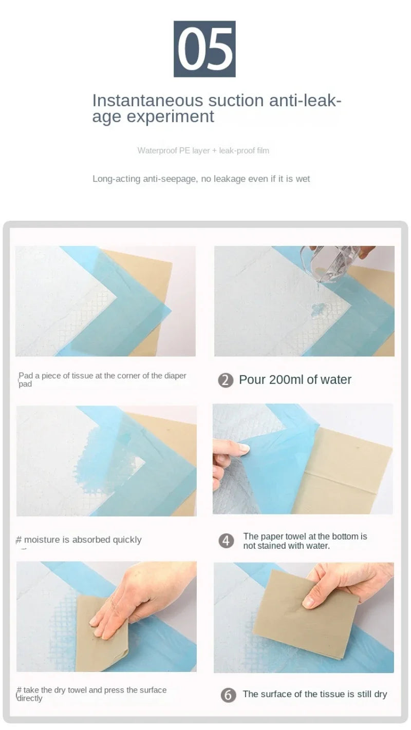 the DOG DIAPER MATS - 100/50/40/25PCS High Absorbent Thick Dogs Diapers, Disposable Puppy Training Pee Pads, Quick Dry Surface Mat, Clean Cushion