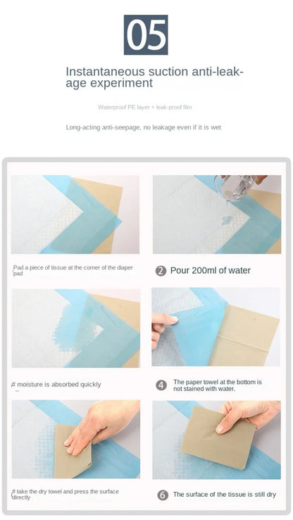 the DOG DIAPER MATS - 100/50/40/25PCS High Absorbent Thick Dogs Diapers, Disposable Puppy Training Pee Pads, Quick Dry Surface Mat, Clean Cushion