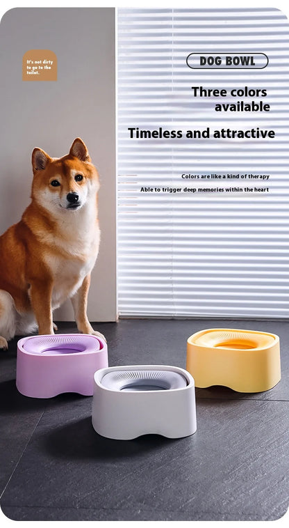 Anti-Splash Pet Water Bowl - No Mess Drinking Dish for Cats & Dogs with Floating Design Keeps Chin Dry Easy Clean