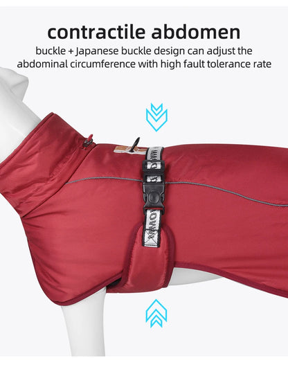 the WINDSNUG HIGH-COLLAR - Dog Jacket, Winter Warm Puppy Clothes for Small/Medium Dogs, High Collar Windproof French Bulldog/Pug Outfits, Costume Pet Apparel