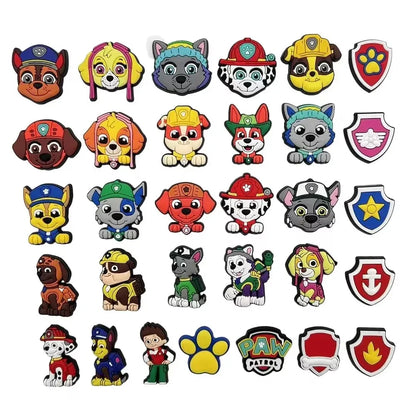 31Pcs/Set Paw Patrol Series Shoe Charms for Cave Shoes Decorations Accessories for Sandals Decorate Boy Girls Birthday Gifts