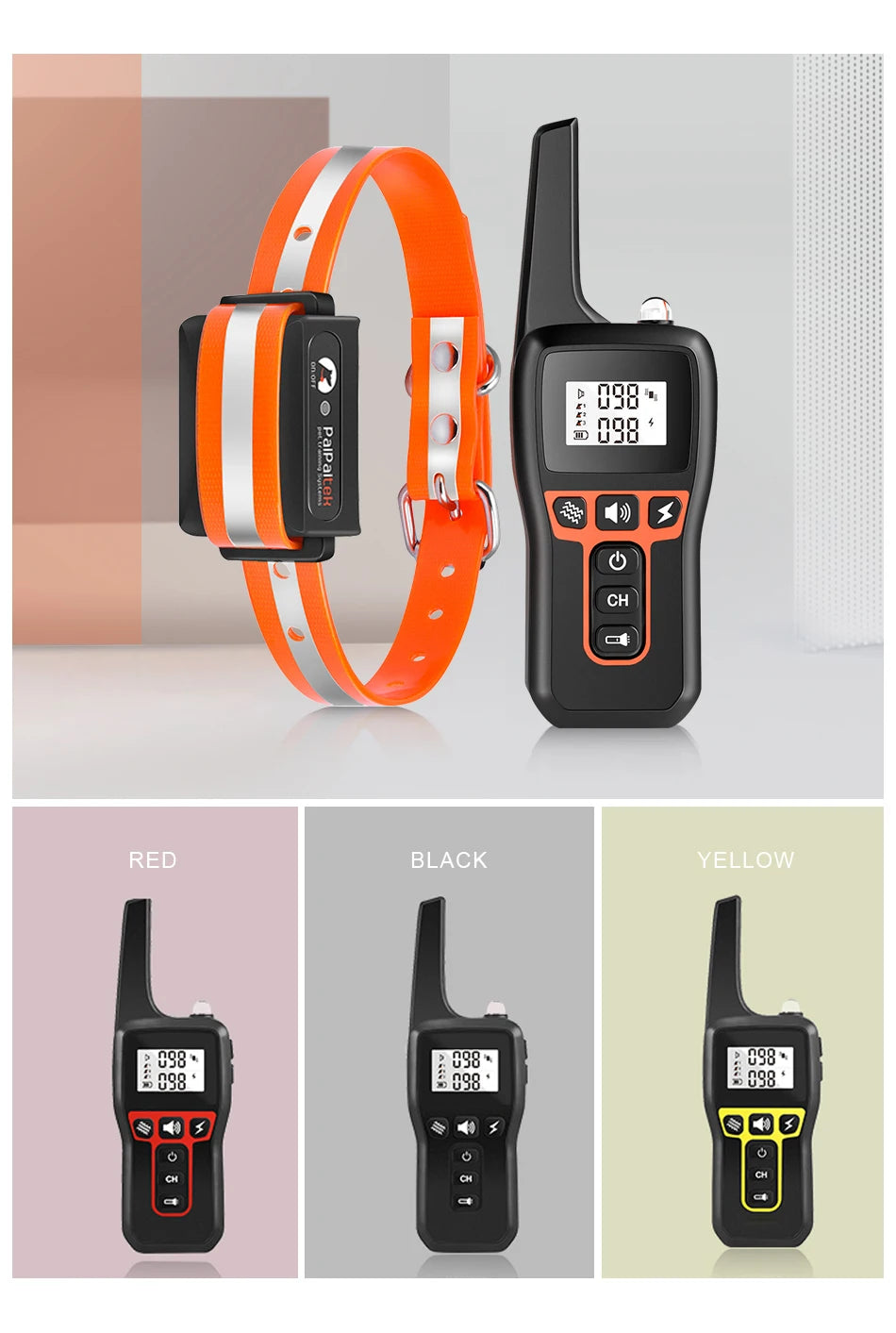 the BARK STOPPER - 2-IN-1 Remote Electronic Dog Collar, Dog Training Collar for Large/Medium/Small Dog, Shock Collar with 3 Training Modes, IPX7