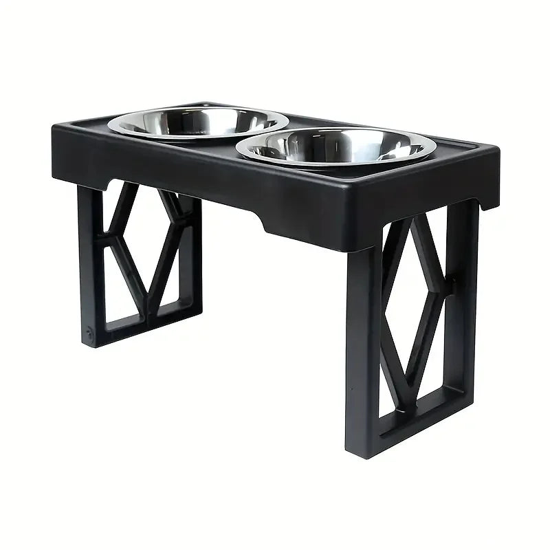 Pet Supplies Bowl Dog Bowl Drinking Water Feeding Double Bowl Lifting Bowl Rack Cat Slow Food Bowl Stainless Steel Pet Rice Bowl