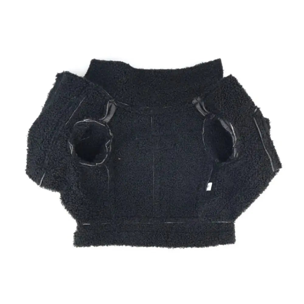 Pet Accessories Thickened Dog Leather Jacket Coat Warm Windproof Dog Motorcycle Jacket Velvet Winter Pet Clothes Photograph