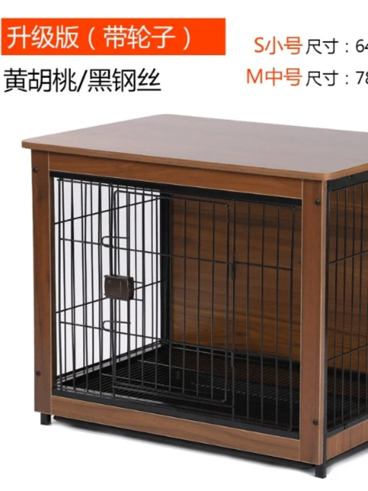 Wholesale Decorative Crates Wooden Stainless Steel Heavy Duty Pet Cage Furniture Dog Kennels Stackable Dog Cages