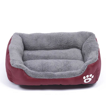 Large Dog Bed Square Plush Cat Nest Kennel All Season Washable Dog Sofa Waterproof Mattress Cat Bed for Medium Dogs Accessories