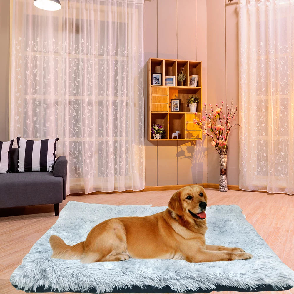 the PAWPLUSH SLEEP MAT - Plush Dog Cushion, Washable Soft Pet Dog Bed Sleeping Mat, Cat/Dog Beds, Dog Pad, Winter Warm Pet Blanket, Large/Medium Dog Cushion