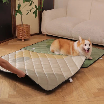 Foldable Dog Cat  Bed for Large Medium Small Pets – Portable & Space-Saving Pet Mat Soft Washable Cushion with Non-Slip Bottom