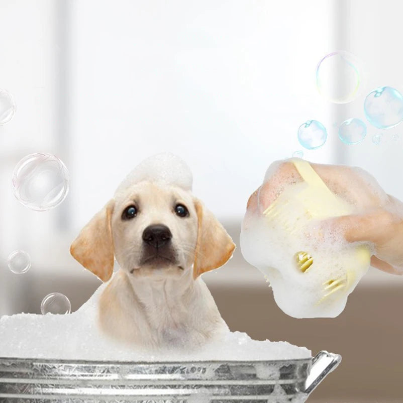 the PAWSMOOTH BATH GROOMER - Pet Bath Massage Gloves, Soft Safety Silicone for Puppy/Dog/Cat Grooming Bathroom Tools, Mascotas Accessories
