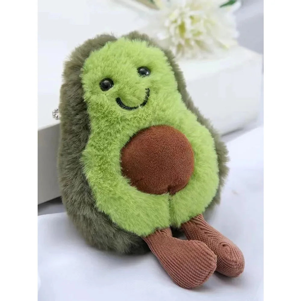 Funny Cat Toys Cute Avocado Pet Plush Toy for Daily Companionship of Small Medium-sized Dogs Cute Avocado Backpack Hanging Chain