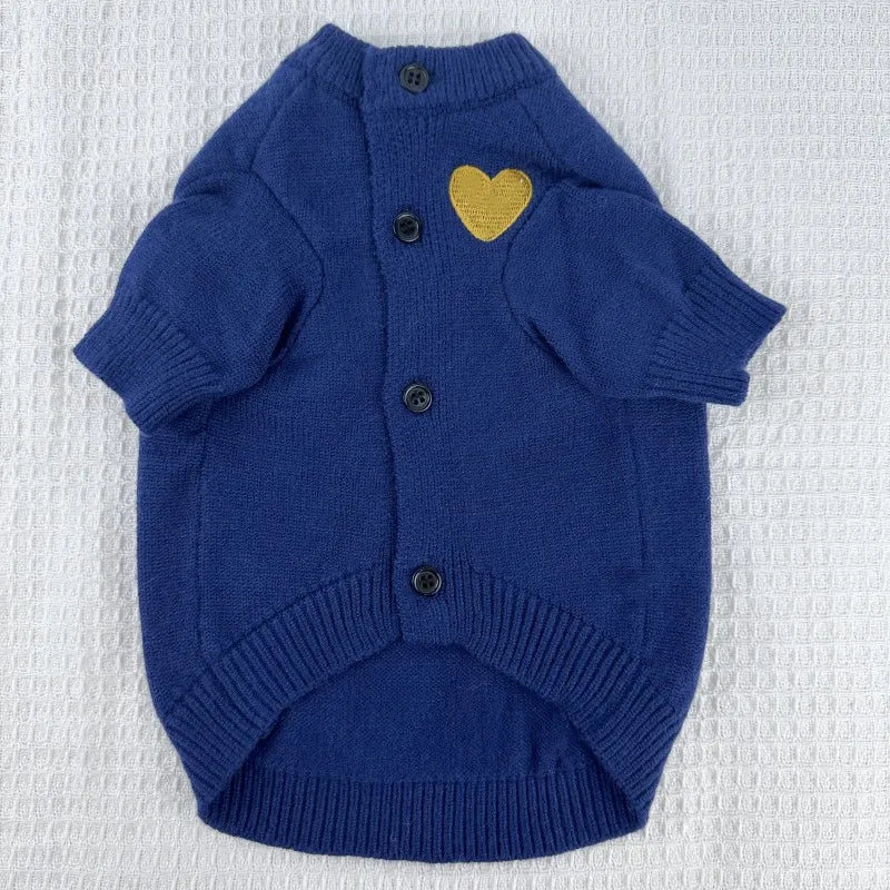 the LOVE SWEATER - 1PC Pet Clothing Spring and Autumn Dog Warm Hoodie, Love Sweater Suitable for Small and Medium Sized Dogs/Cats Pet