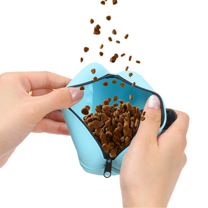 the TREAT POUCH - Dogs Soft Washable Outdoor Feed Storage Pouch, Food Reward Silica Bags, Pet Portable Dog Training Waist Bag, Treat Snack Bait