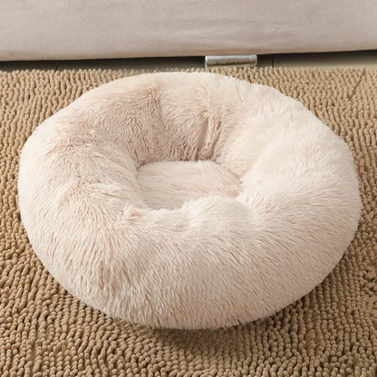 Round  Dogs Bed Cat Bed House Kennel Pet Mats Soft Long Plush Mat Pet Warm Basket Cushion Cats House Sofa Machine Wash Kennel