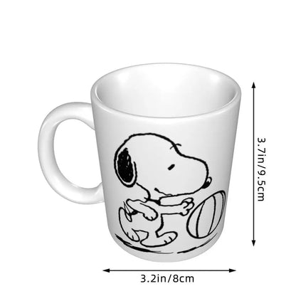 Manga Snoopy Woodstock Cartoon Dog Coffee Mug DIY Customized Ceramic Tea Milk Mug