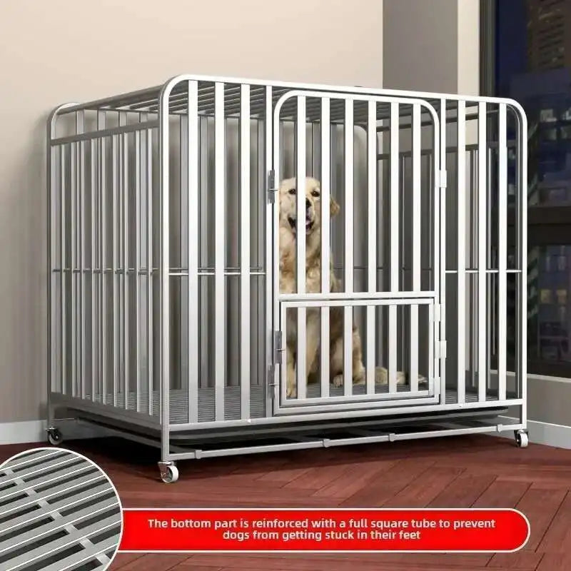 Household Indoor and Outdoor Dog Cage Large Dog Medium Dog Cage with Toilet Golden Retriever Labrador Cage Pet Supplies House