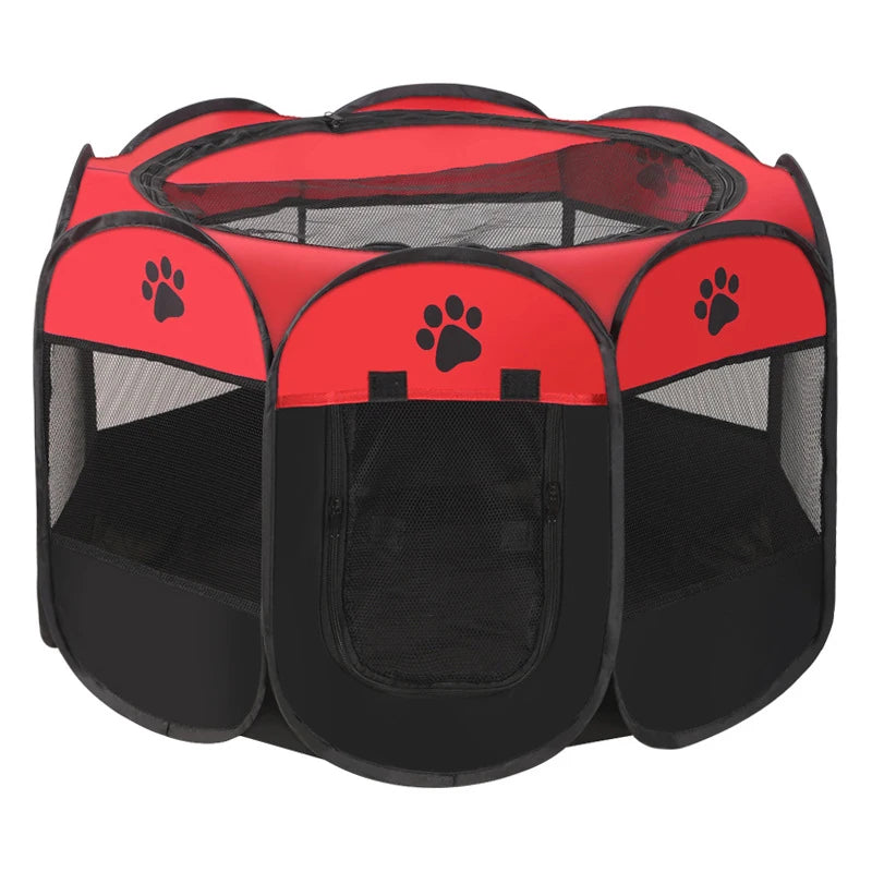 Folding Pet Tent Dog House Camping Accessories Pet Cage Octagonal Cage Fence Outdoor Playpen Puppy Shelter