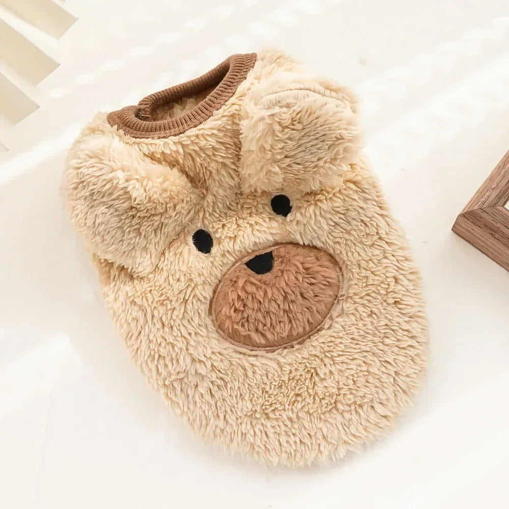 Cute Dog Clothes Winter Vest for Small Dogs Cats Warm Pets Sweater Soft Flannel Puppy Puffer Jacket Dog Accessories Supplies