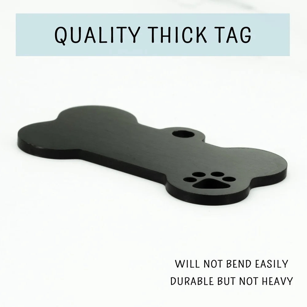 Personalized Dog Tag Stainless Steel Custom Engraved Bone Dog Charm For Pet Collar Dog Id Name Tag Gift Pendant Supplies Jewelry