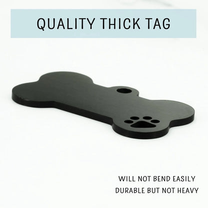 Personalized Dog Tag Stainless Steel Custom Engraved Bone Dog Charm For Pet Collar Dog Id Name Tag Gift Pendant Supplies Jewelry